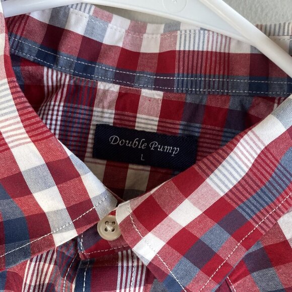 Red and Blue Plaid Button Up - Picture 2 of 3